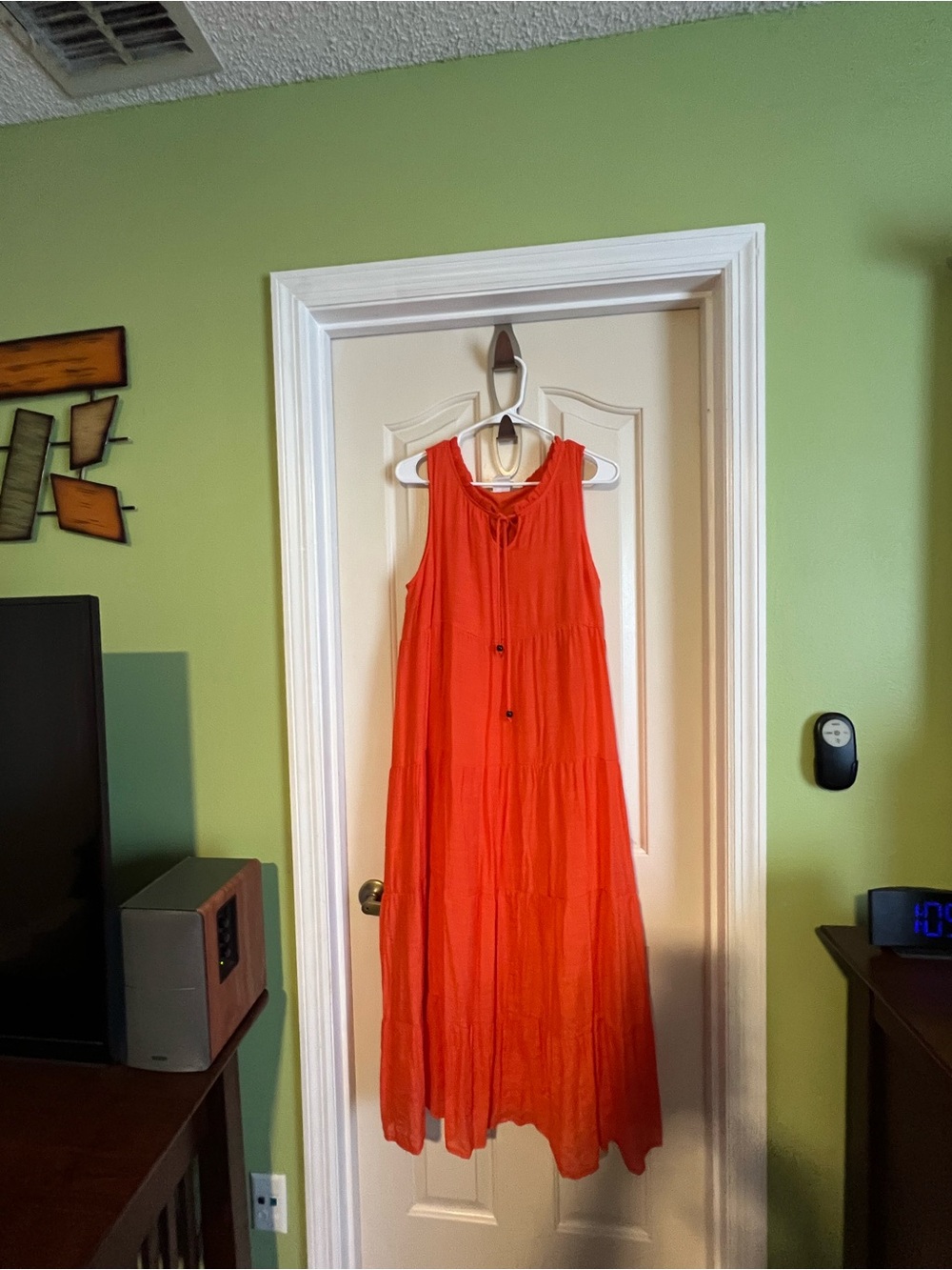 NWOT NAIF Sleeveless Orange Tiered Maxi Dress